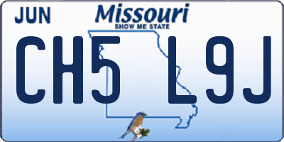 MO license plate CH5L9J
