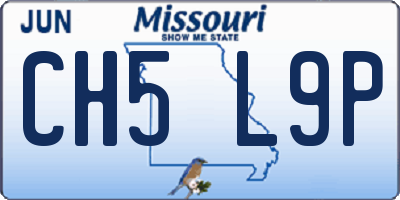 MO license plate CH5L9P