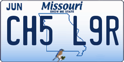 MO license plate CH5L9R