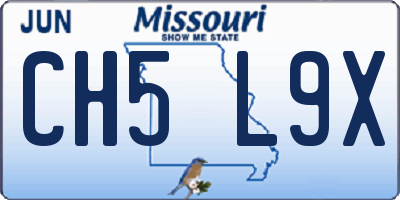 MO license plate CH5L9X