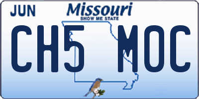 MO license plate CH5M0C
