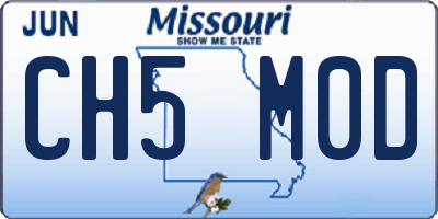 MO license plate CH5M0D