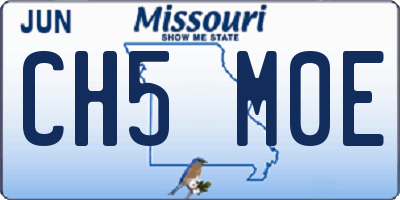 MO license plate CH5M0E