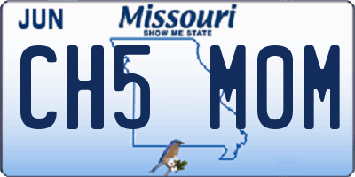 MO license plate CH5M0M