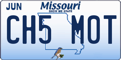 MO license plate CH5M0T