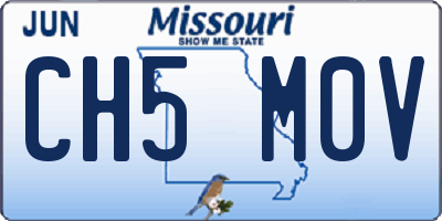 MO license plate CH5M0V