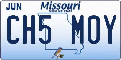 MO license plate CH5M0Y