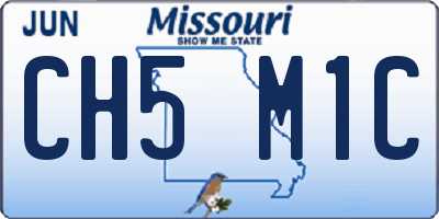 MO license plate CH5M1C