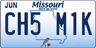 MO license plate CH5M1K