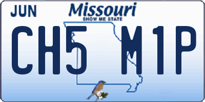 MO license plate CH5M1P
