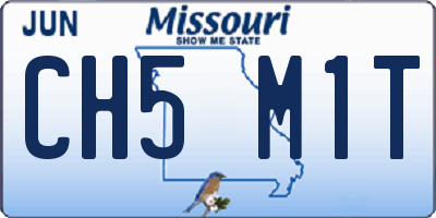MO license plate CH5M1T