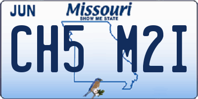 MO license plate CH5M2I