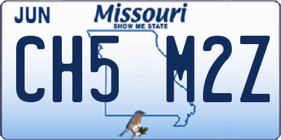 MO license plate CH5M2Z