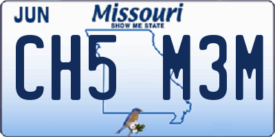 MO license plate CH5M3M