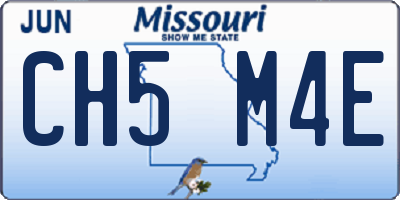 MO license plate CH5M4E