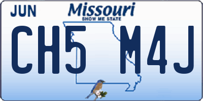 MO license plate CH5M4J