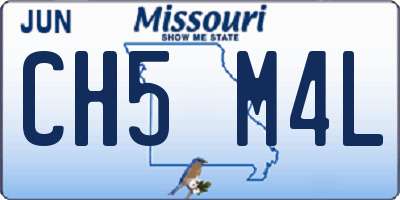 MO license plate CH5M4L