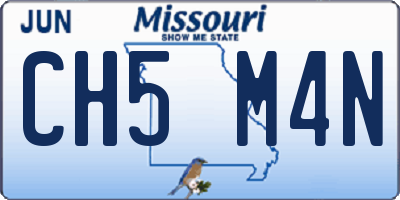 MO license plate CH5M4N