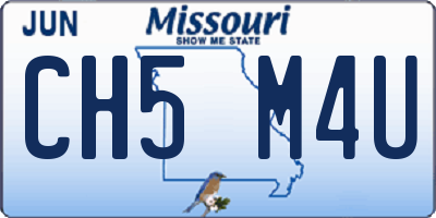 MO license plate CH5M4U