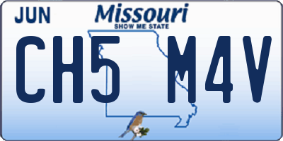 MO license plate CH5M4V