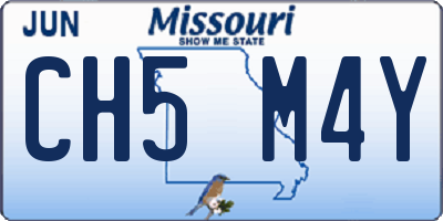 MO license plate CH5M4Y