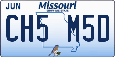 MO license plate CH5M5D