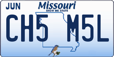MO license plate CH5M5L