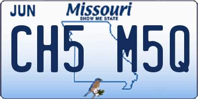 MO license plate CH5M5Q