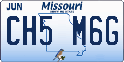 MO license plate CH5M6G