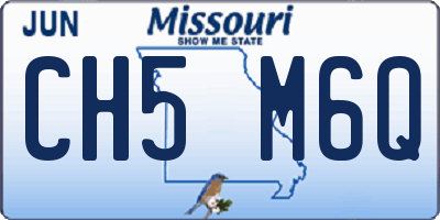 MO license plate CH5M6Q