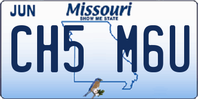 MO license plate CH5M6U