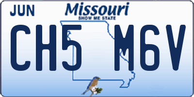 MO license plate CH5M6V