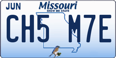 MO license plate CH5M7E