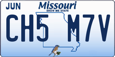 MO license plate CH5M7V