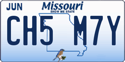 MO license plate CH5M7Y