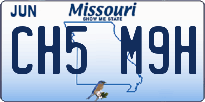 MO license plate CH5M9H