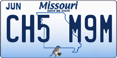 MO license plate CH5M9M
