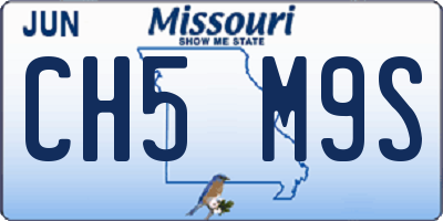 MO license plate CH5M9S