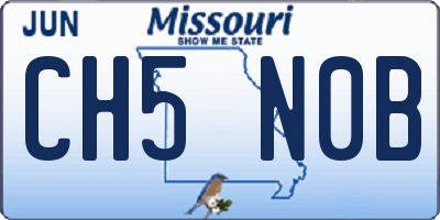 MO license plate CH5N0B