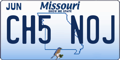 MO license plate CH5N0J