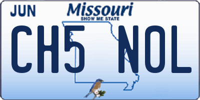 MO license plate CH5N0L