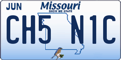 MO license plate CH5N1C