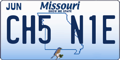 MO license plate CH5N1E