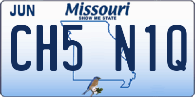 MO license plate CH5N1Q