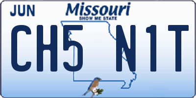 MO license plate CH5N1T