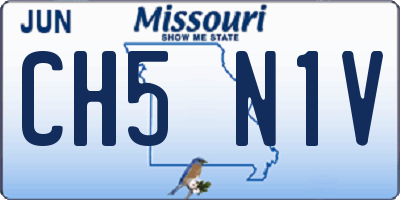 MO license plate CH5N1V