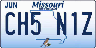MO license plate CH5N1Z