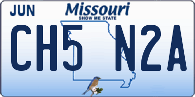 MO license plate CH5N2A