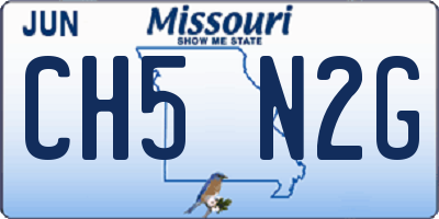 MO license plate CH5N2G