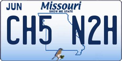 MO license plate CH5N2H